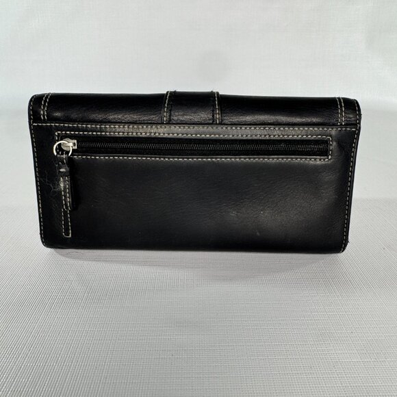Coach Soho Buckle Black Leather Trifold Wallet - Picture 2 of 15
